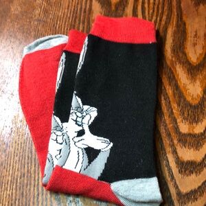 Bugs Bunny Red & Black Graphic Socks